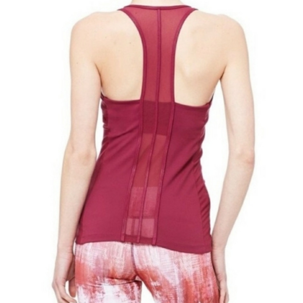 NWT ALO Yoga Burgundy Mesh Racerback Bra Top